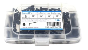 100 Pcs M4 x 8/10/12/14/16 Alloy Steel 12.9 Grade Hex Socket Head Cap Screws ... - Picture 1 of 5