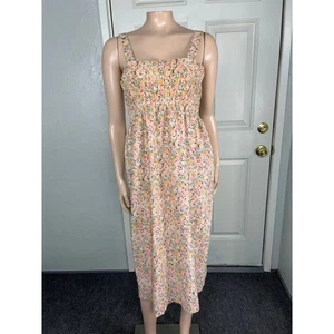 Vestido para mujer vintage años 60 70 floral algodón sin mangas Cottage II11 - Imagen 1 de 5