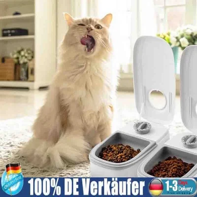 Automatischer Futterspender Futterautomat Pet für Hund und Katze mit Timer 2PCS - Bild 1 von 4
