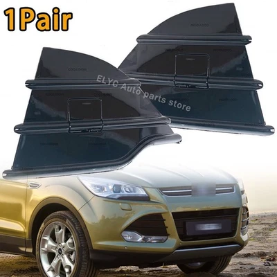 Pair For Ford Escape Kuga 2013-2016 Fog Light Lamp Cover Frame Chrome Trim - image 1 of 4