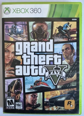 Grand Theft Auto V 5 GTV GTA5 - Xbox 360 / Used W/ Case & Manuals BONUS 2 Maps   - Image 1 of 4