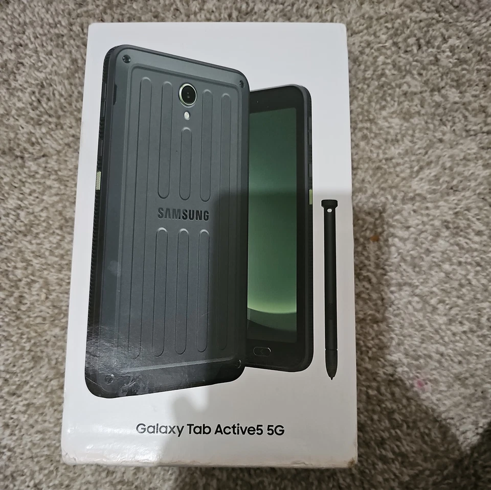 Samsung Galaxy Tab Active5 (8", 5G) Verde SM-X308U 128GB + 6GB RAM Resistente - GSM Foto 1 de 4