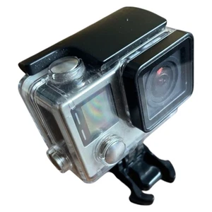 GoPro Hero 4 Action Camera Waterproof Case Wide Angle Compact Black/Silver Used - Picture 1 of 4