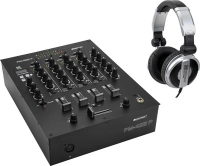 Omnitronic PM-422P DJ Mixer mit Bluetooth & MP3-Player Set 4-Kanal Kopfhörer USB - Bild 1 von 4