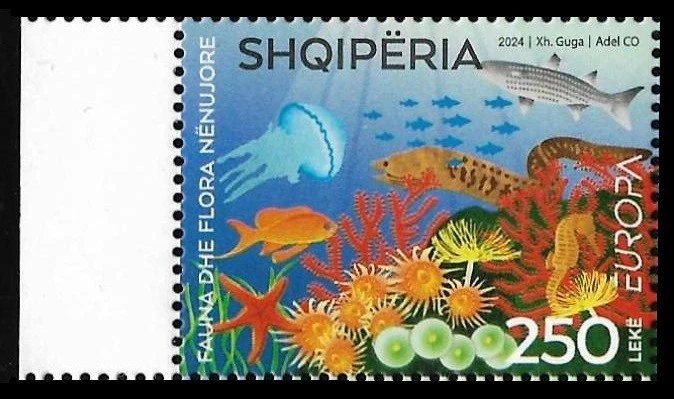ALBANIA 2024 - "Europe - Underwater Fauna & Flora" - MNH - Image 1 of 1