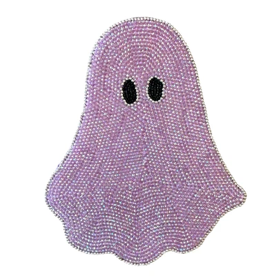 Rachel Zoe PINK GHOST Beaded Placemat 15in Halloween Glam Decor New - Image 1 of 4