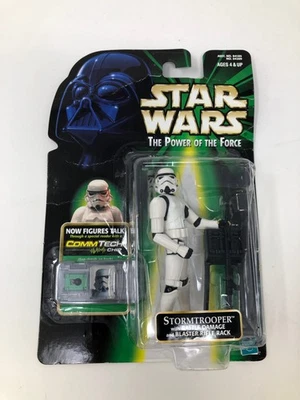 Star Wars Poder de la Fuerza POTF Tarjeta Verde Figuras Básicas Stormtrooper Battl Foto 1 de 4