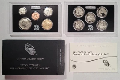 2017 S 10-Coin 225th Anniversary Enhanced Uncirculated Coin Set, OGP - Image 1 of 4