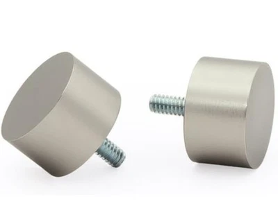 Ivilon 48-86 pulgadas 1” barra de cortina de níquel satinado - poste moderno para cortinas de ventana con tapa de extremo Foto 1 de 4