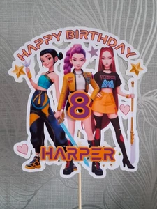 Personalised KPop theme Birthday Cake Topper - Picture 1 of 2