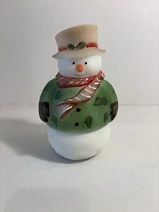 Fenton Frosty Friends Holly Jingles Schneemann Fee Lampe 2002 limitierte Ausgabe #587 - Bild 1 von 8