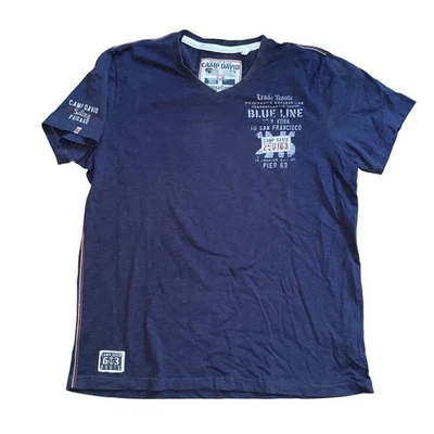 Camp David Shirt Mens Extra Large Blue Sailing Passage Route Nautical Graphic XL - Image 1 of 4