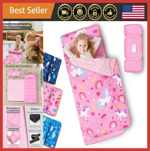 Kleinkind Nickerchen Matte mit Kissen & Decke, XL 55"x35" Schlafsack, waschbar, Reise - Bild 1 von 8