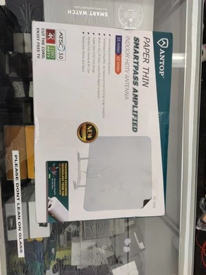 Тонкая комнатная телевизионная антенна высокой четкости ANTOP Paper Smartpass с усилителем AT-106B - Изображение 1 из 2