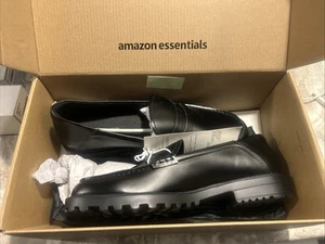 NIB! Amazon Essentials Women's Black Dress Slip-on Penny Loafers 9.5-Quick Ship - Picture 1 of 13