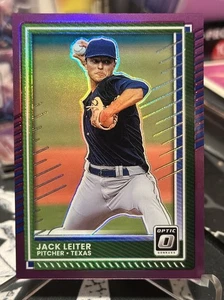 2025 Panini Donruss JACK LEITER PURPLE PRIZM 39/49 #94 TEXAS - Picture 1 of 5