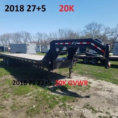 2018 PJ Trailers PJ 8.5 x 27+5 Deckover Gooseneck 20K   - Image 1 of 4