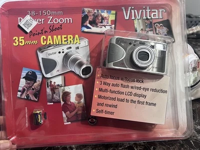 Vivitar PZ3815 DB Date Back 38-150mm Power Zoom 35mm film Point and Shoot Camera - Image 1 of 4