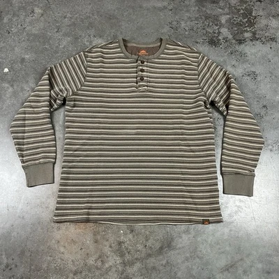 Northwest Territory Thermal Shirt Mens XL Multicolored Henley Long Sleeve Stripe - Image 1 of 4