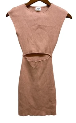 Vestido Wilfred Free Aritzia XS Desnudo Sin Mangas XS Acanalado Corte Elástico Tejido Foto 1 de 4