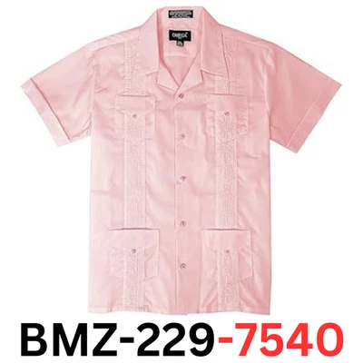 OmegaTux Kids Boys Guayabera Short Sleeve Cuban Shirt Wedding Beach Baptism, L - Image 1 of 4