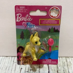 Barbie Pets Yellow Dog With Brush Mini Figure Mattel NEW - Picture 1 of 7