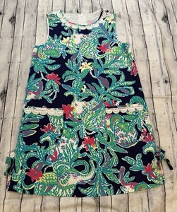 Lilly Pulitzer Little Lilly Classic Shift Dress Navy Size 7 - Picture 1 of 6