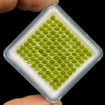 200 Stück Natürlich Peridot 2.5mm Rund Cabochon Lose Edelsteine Großhandel Menge - Bild 1 von 4