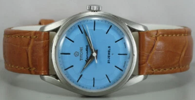 Antiguo reloj de pulsera Titoni Airmaster Titoflex cuerda hecho en Suiza k199 Foto 1 de 4