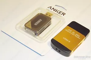 1x Anker AR200 USB 3.0 + 1x Aluminum Shell USB 2.0 Memory Card Reader Adapter - Picture 1 of 9