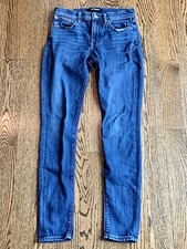 Express Stretch Legging Mid Rise Blue Jeans Size 4 Wide Hips Super Comfy