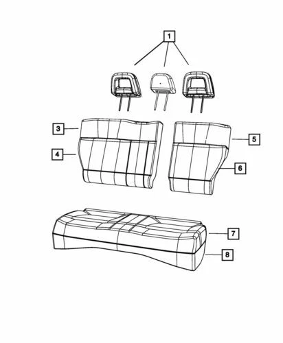 Cubierta trasera interior asiento trasero Jeep Compass original Mopar 2014 5PR56JTLAA Foto 1 de 1