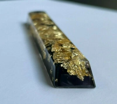 Space Bar 6.25u Black & Gold (Artisan) OEM Profile, Backlit Cherry MX GemKeyCaps - Image 1 of 4