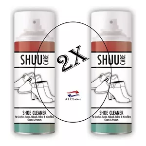 2 x Schuhreiniger & Protect Wasserdicht Nubukleder Wildleder Stoffsprays 250ML - Bild 1 von 1