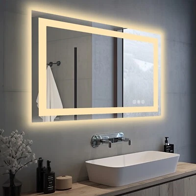 28''/32''/36'' Anti-fog LED Mirror Bathroom,Rectangle Smart Memory Vanity Mirror - Image 1 of 4