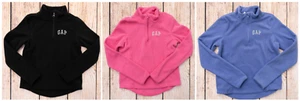 Girls GAPKids Logo Pullover Fleece Sweatshirt Zip Mock Neck Choose Color/Size - Picture 1 of 8