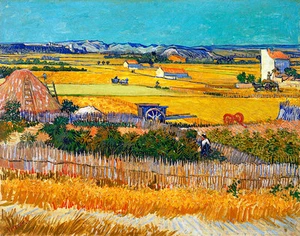 The Harvest by Vincent van Gogh A1+ High Quality Canvas Print - Picture 1 of 1