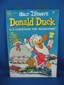 CUATRO COLORES 367 DONALD DUCK F EN MUY BUEN ESTADO LADRIDOS NAVIDAD PARA SHACKTOWN DELL 1952 - Imagen 1 de 2