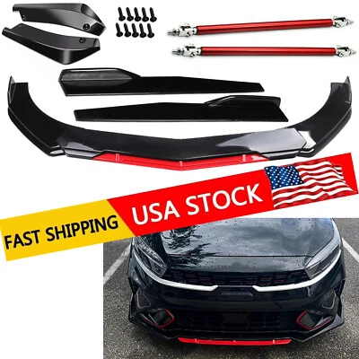 For Kia Forte Sedan Front Bumper Lip Splitter/ Spoiler Body Kit Side-Skirt - Изображение 1 из 4