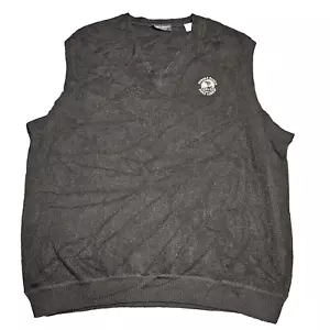 PEBBLE BEACH COLLECTION Baby Alpaca Wool Men's Sweater Vest Black XL - Picture 1 of 7
