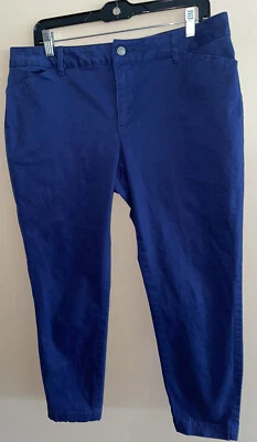 女式 Magellan 户外蓝色裤子 14 码。 97% 棉/3%氨纶。 二手状况完好 — 第 1/4 张图片