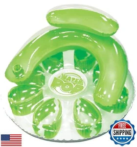 Poolmaster Water Pop Circular Swimming Pool Float Lounge, Green Large - Picture 1 of 3