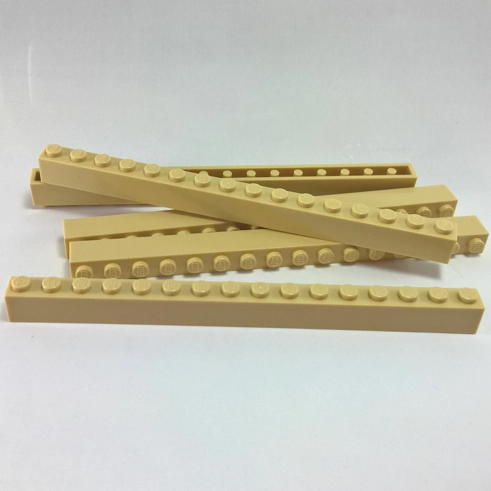 5 NEUE LEGO BAUSTEINE Brick 1 x 16 BRICKS Tan - Bild 1 von 1