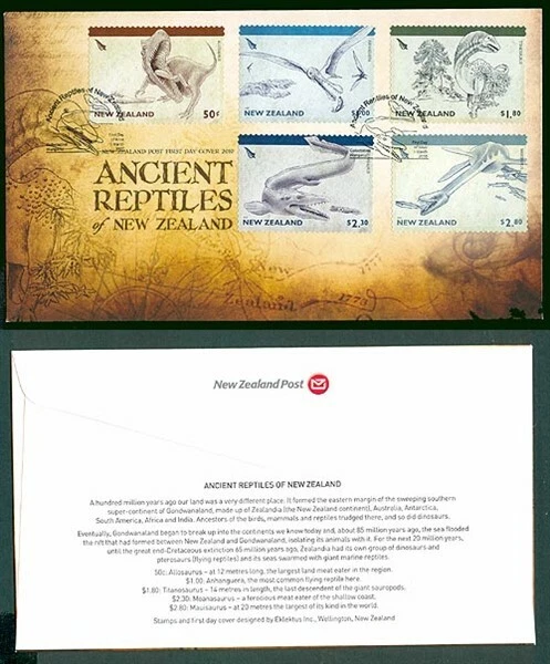NEW ZEALAND 2010 ANCIENT REPTILES S/A FDC (ID:14/D2982) - Image 1 of 1