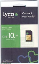 Lycamobile Schweizer SIM-Karte. Lyca Mobile Schweiz SIM-Karte + Enthält CHF 10.-