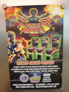Attack From Mars Pinball Machine Poster by Chicago Gaming Company FREE SHIPPING - Imagen 1 de 1