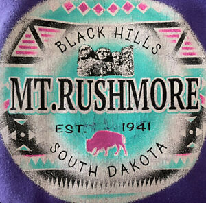 Mount Rushmore Girls Large Youth 10 Hoodie Hooded Sweatshirt National Park EUC