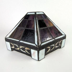 6 Sided Stained Glass Shade Spectrum Arts Crafts Replacement Light Cover Hampton - Picture 1 of 12