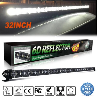 Barra de luz LED de 32 pulgadas combo de inundación puntual 6D todoterreno conducción camión antiniebla 4x4 ATV 32" Foto 1 de 4