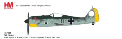 Hobby Master HA7428 1:72 Focke Wulf 190A-4 8./JG 2 FW. R. EISELE, Brest-Guipavas - Photo 1/4